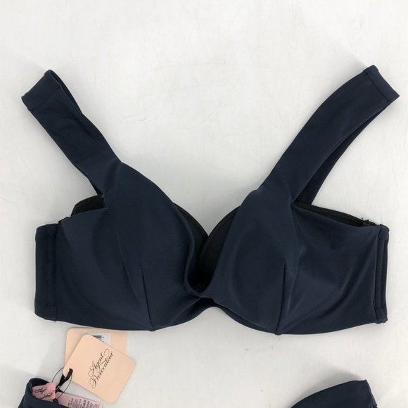 NWT Agent Provocateur Navy Pia Bikini Set size 6 and 36C liner still attached - Picture 9 of 16